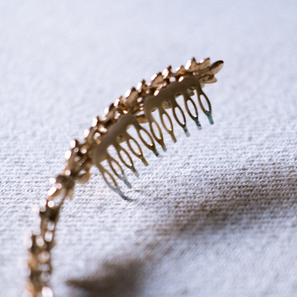 Brass Bejeweled Tiara - Picture 3 of 3